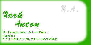 mark anton business card